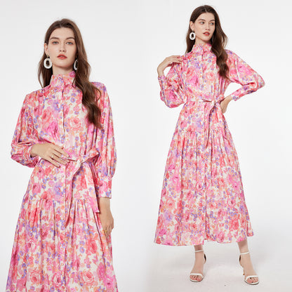Printed maxi dress