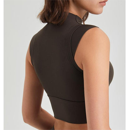 High support cropped vest