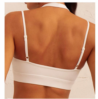 Double stap V neck bra