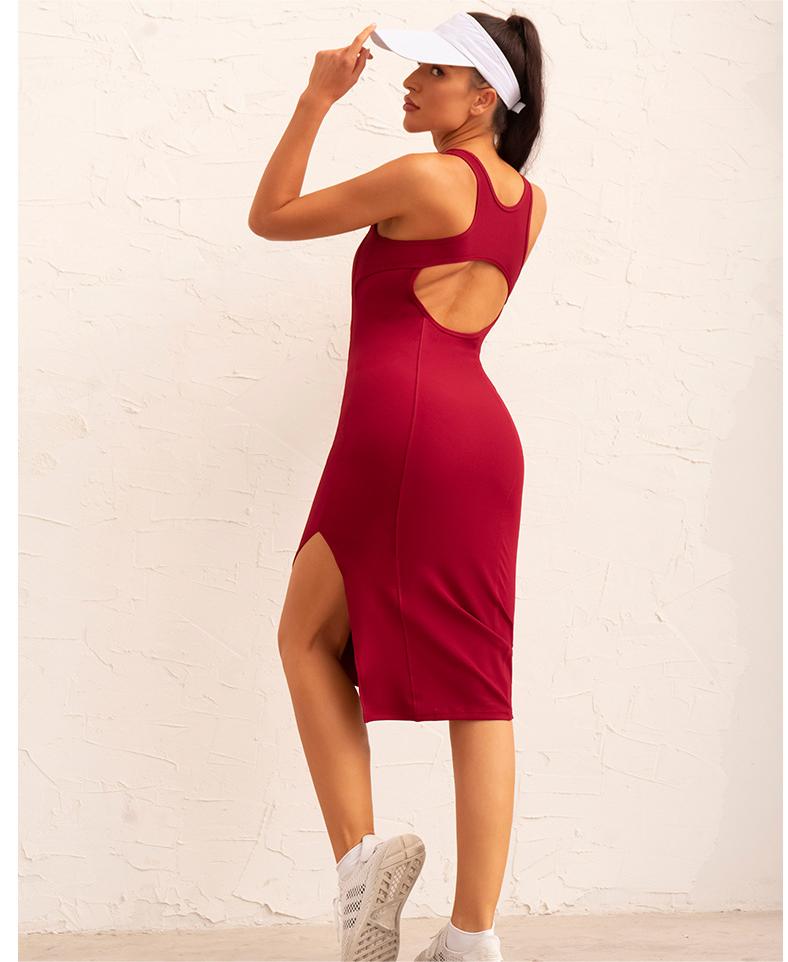 Side slit fitness dress