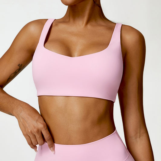 Quick dry seamless sports bra