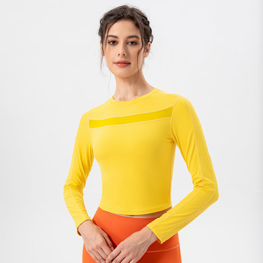 Mesh insert cropped top