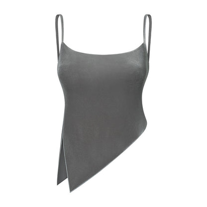 Asymmetric hem vest