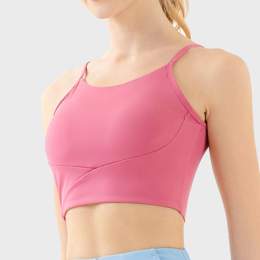 Deep back sports bra