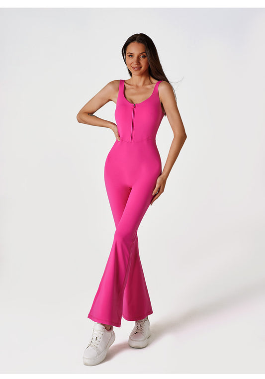 Zip front jumpsuit