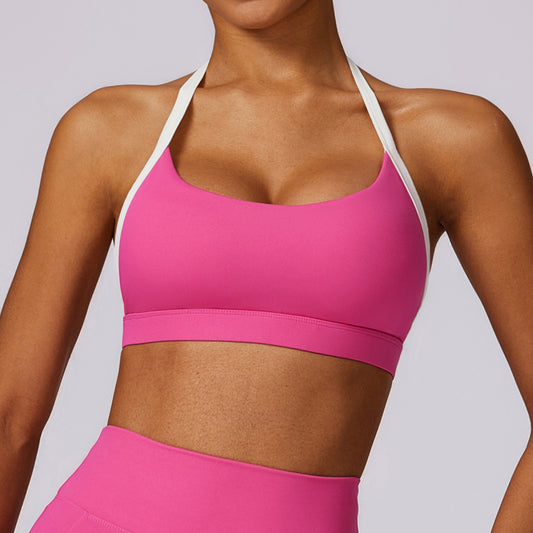 Contrast strap bra