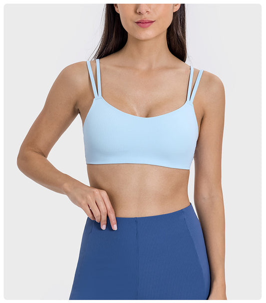 Double strap sports bra