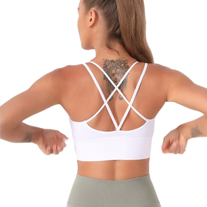 Cross back medium support bra
