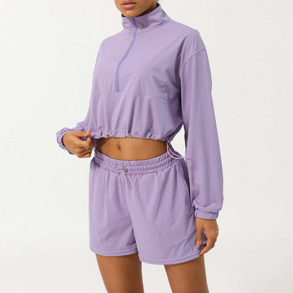 Matching zip front top & Shorts set