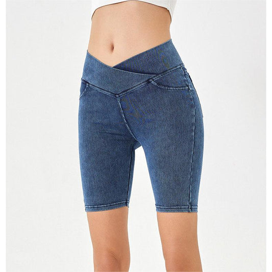 Denim look cycling shorts
