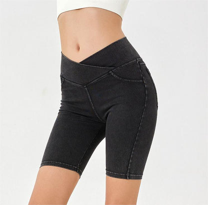 Denim look cycling shorts