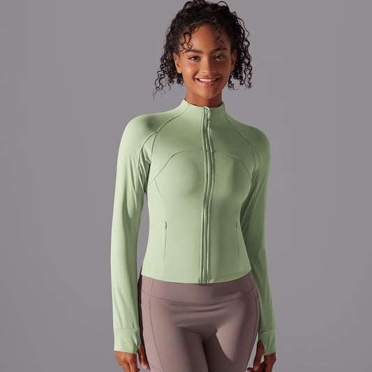 Zip front full sleeve top