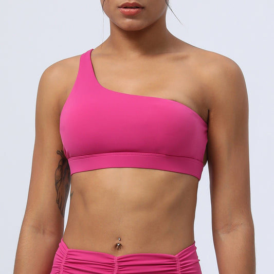 One shoulder sports bra