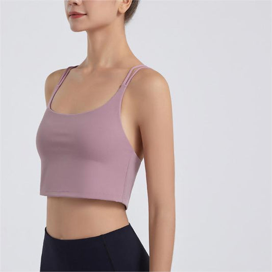 Cross back sports bra