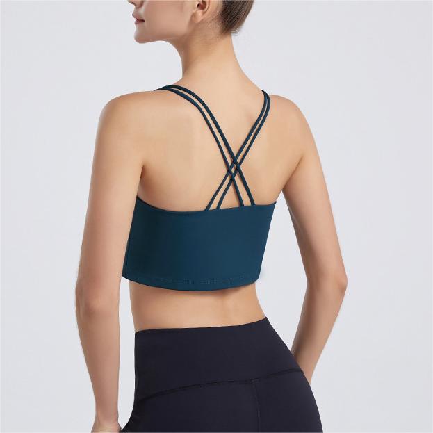 Cross back sports bra