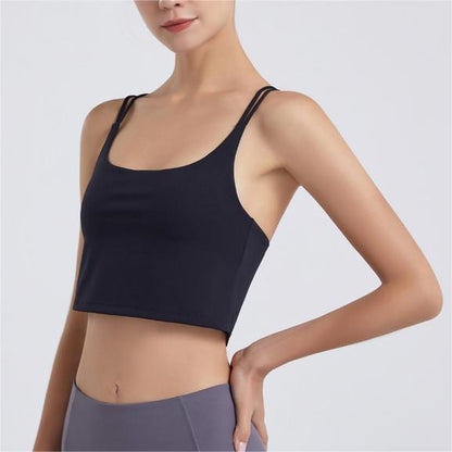 Cross back sports bra
