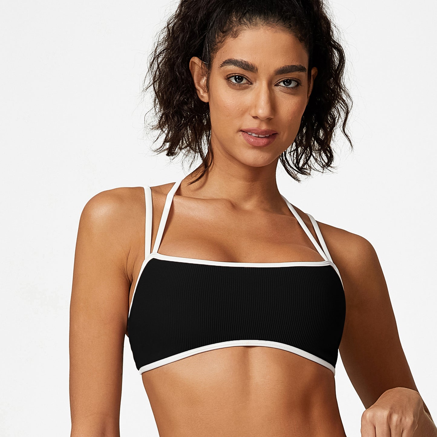 Contrast detail bra and legging separates