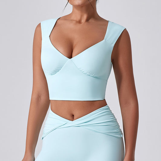 Quick dry sweet heart neck top