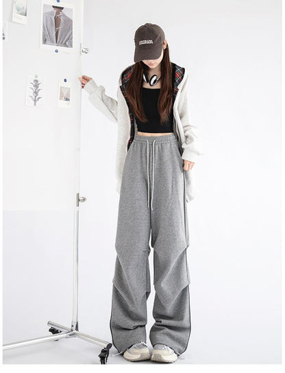 Straight leg baggy trousers
