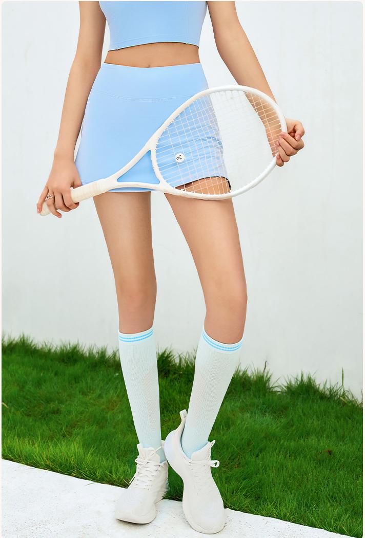 Side slit tennis skort