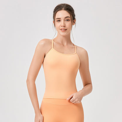 Cut out back sports vest