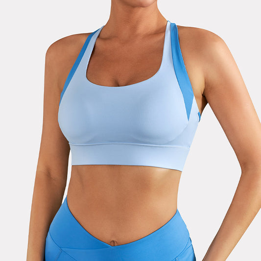 Contrast insert sports bra