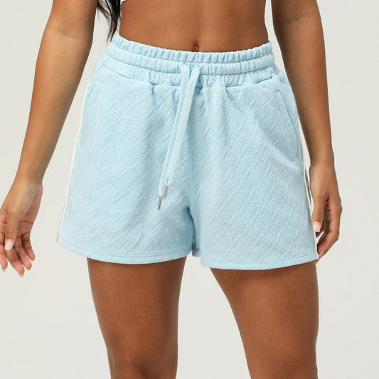 Textured running shorts