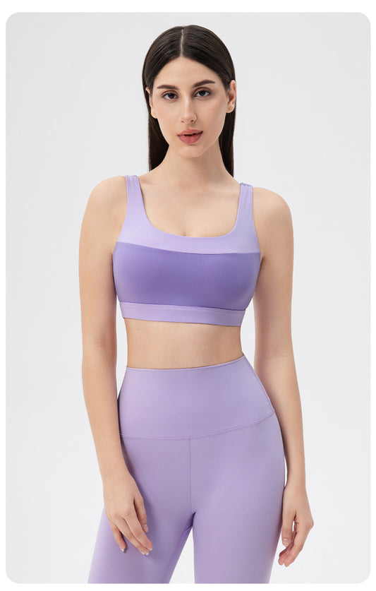 Colour block sports bra