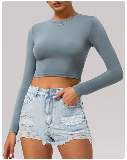Full sleeve cropped top