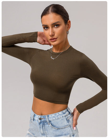 Full sleeve cropped top