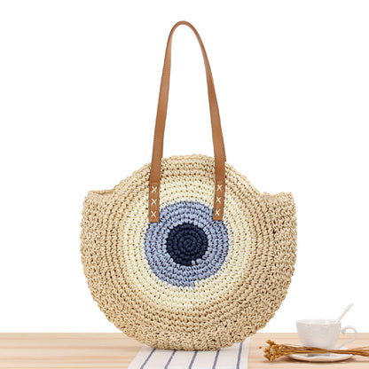 Straw shoulder bag