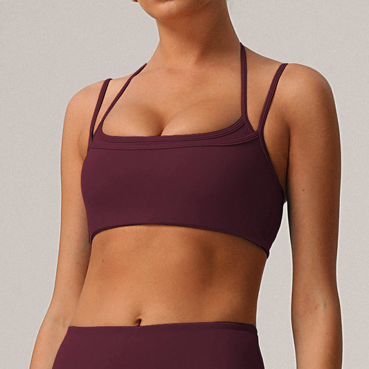 Double strap sports bra