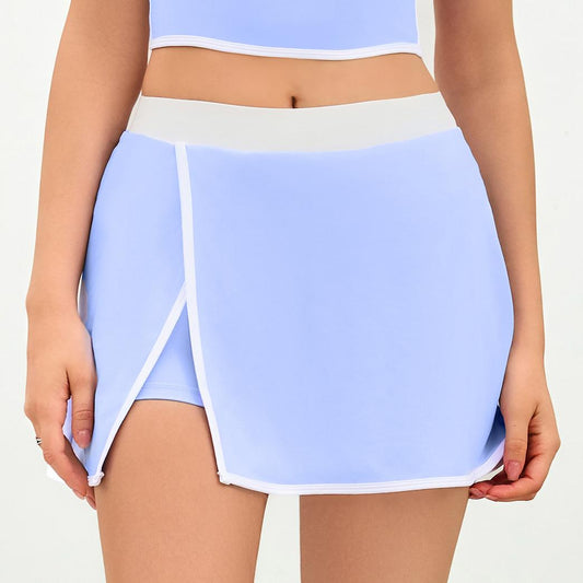 Contrast side split skort