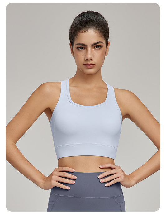 Cut out back sports bra