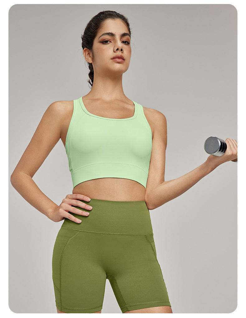 Cut out back sports bra