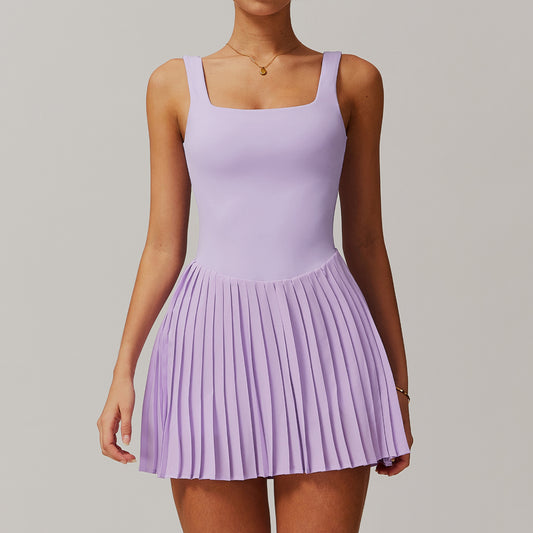 Pleated fitness dress
