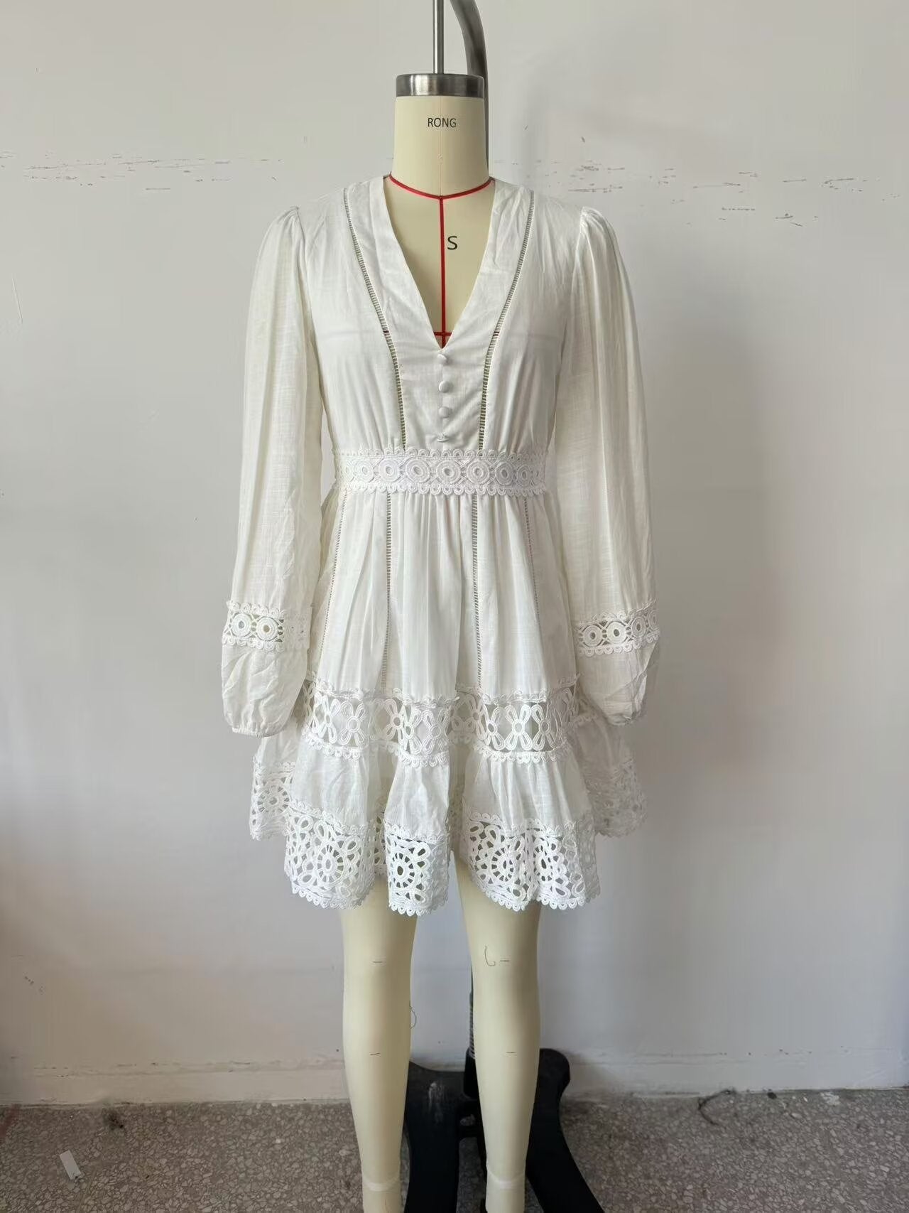 Embroidered lace dress