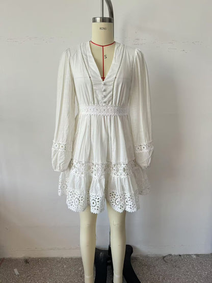 Embroidered lace dress