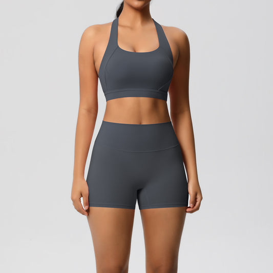 Cross back two piece set
