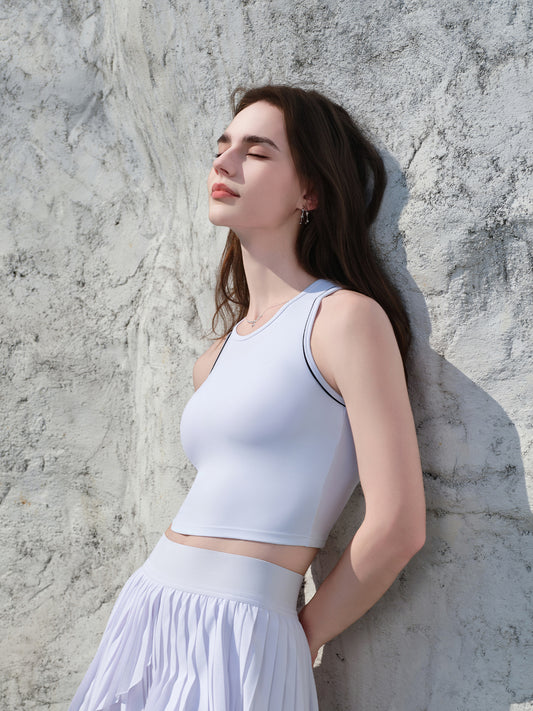 Contrast stitch vest