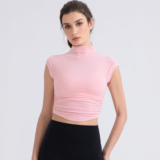 Turtleneck cropped top