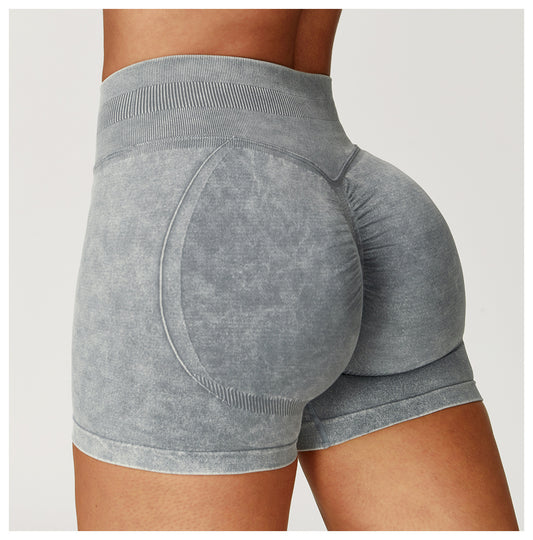 Stone Washed hip shaping shorts