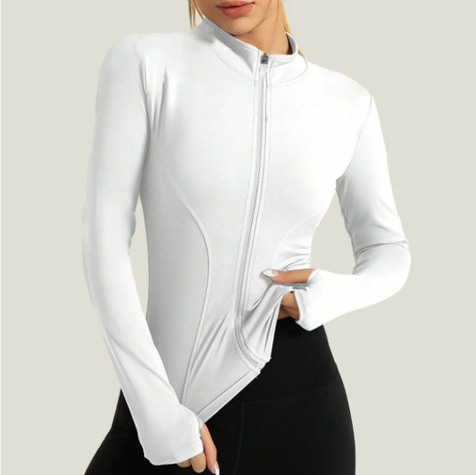 Zip front full sleeve top