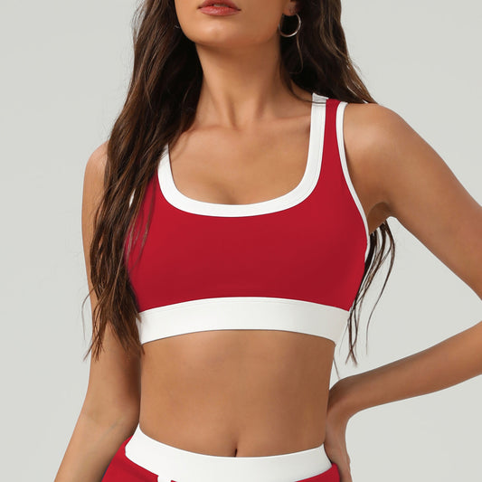Contrast detail sports bra
