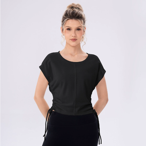 T shirt with drawstring
