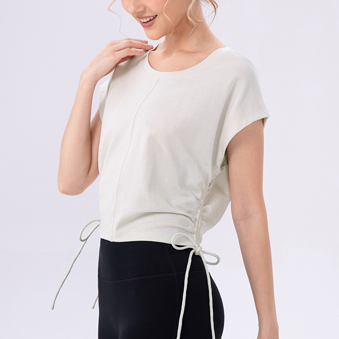 T shirt with drawstring