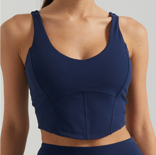 Corset look fitness top