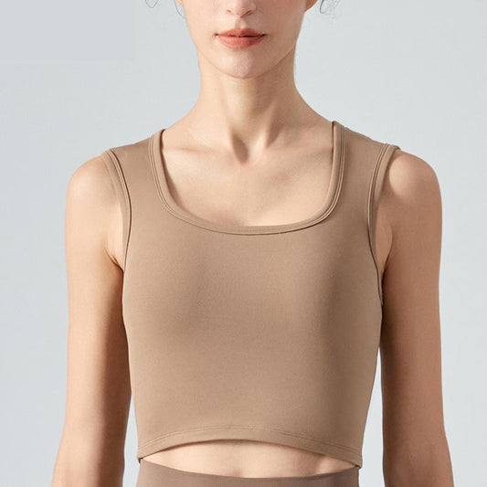 High support cropped vest