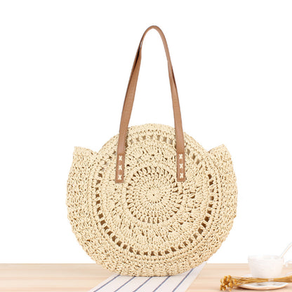 Straw shoulder bag