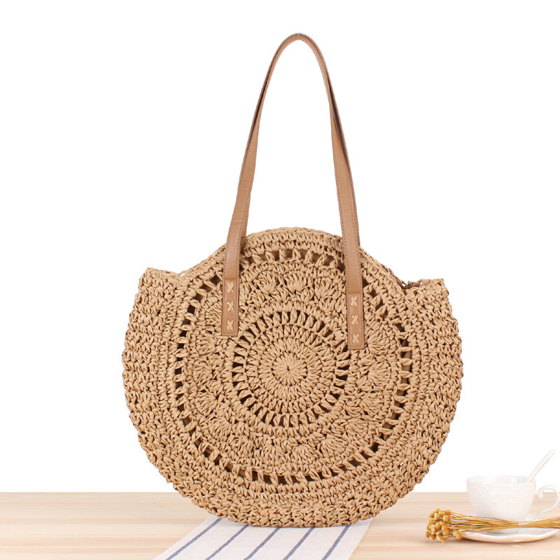 Straw shoulder bag